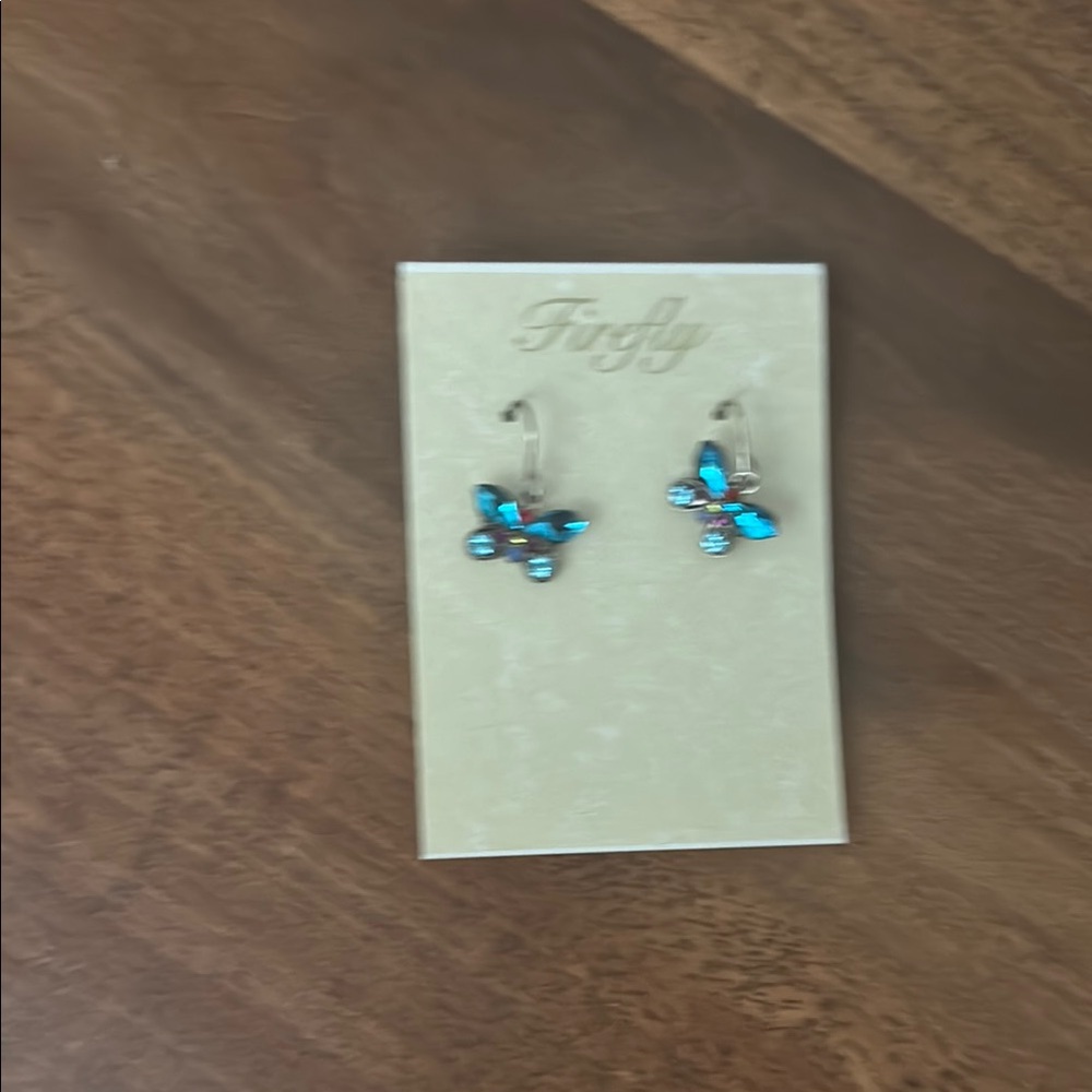Firefly Blue Butterfly Earrings